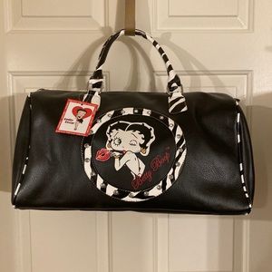 Licensed Betty Boop Zebra Overnight Bag